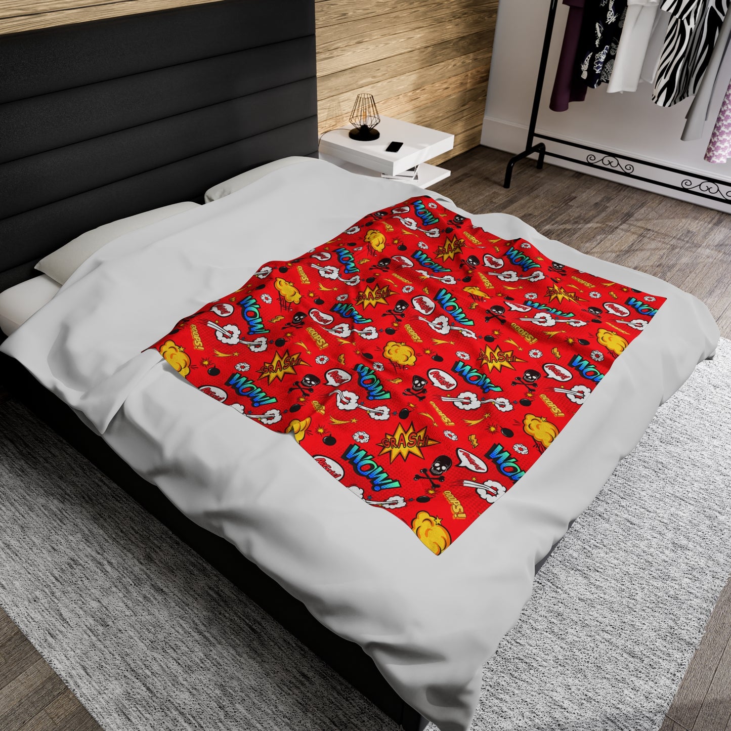 Superhero Inspired Velveteen Plush Blanket