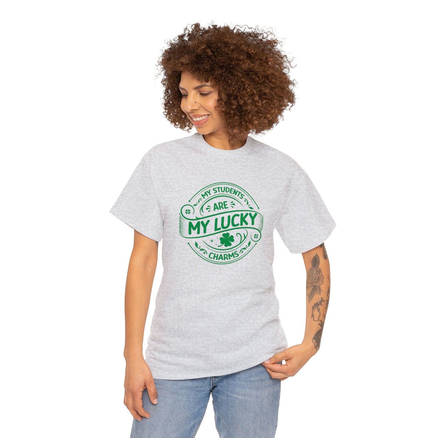 My Students Are My Lucky Charms St Patricks day shirt Unisex Heavy Cotton Tee