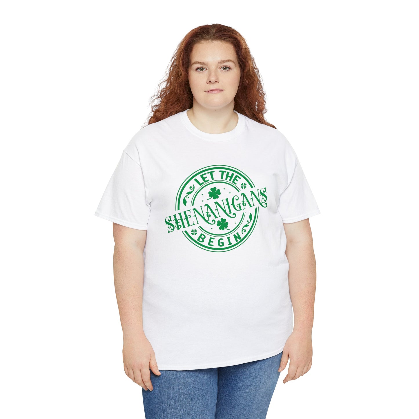 Let the Shenanigans Begin St Patricks Day Unisex Heavy Cotton Tee