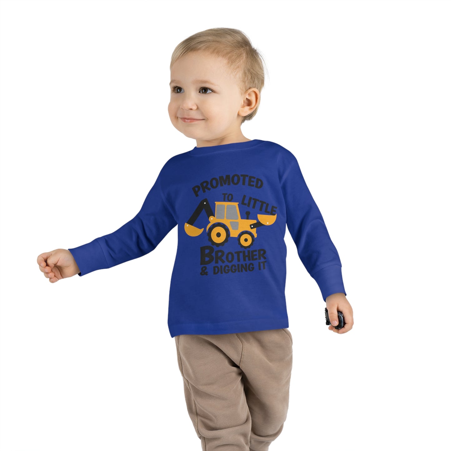 Promoted to Little Brother and Diggin It Toddler Long Sleeve Tee