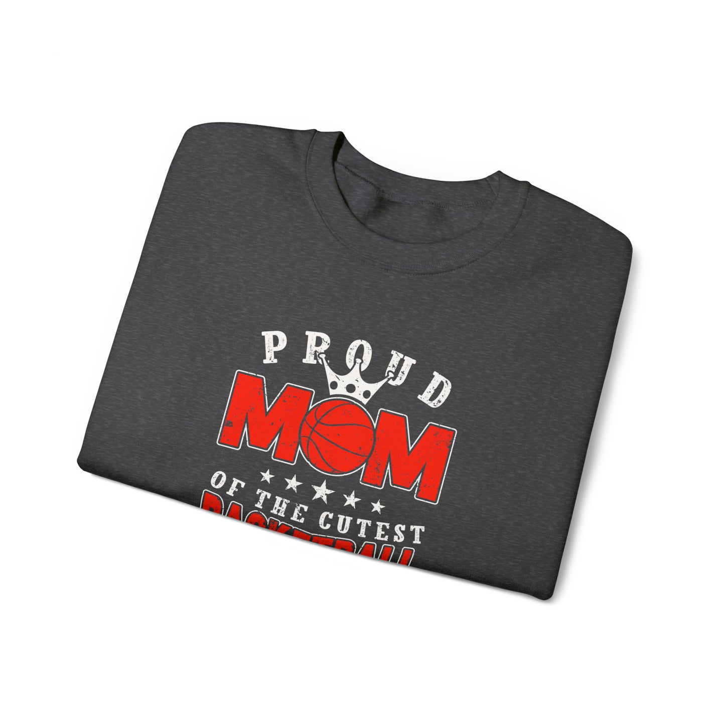 Proud Basketball MOM Unisex Heavy Blend™ Crewneck Sweatshirt