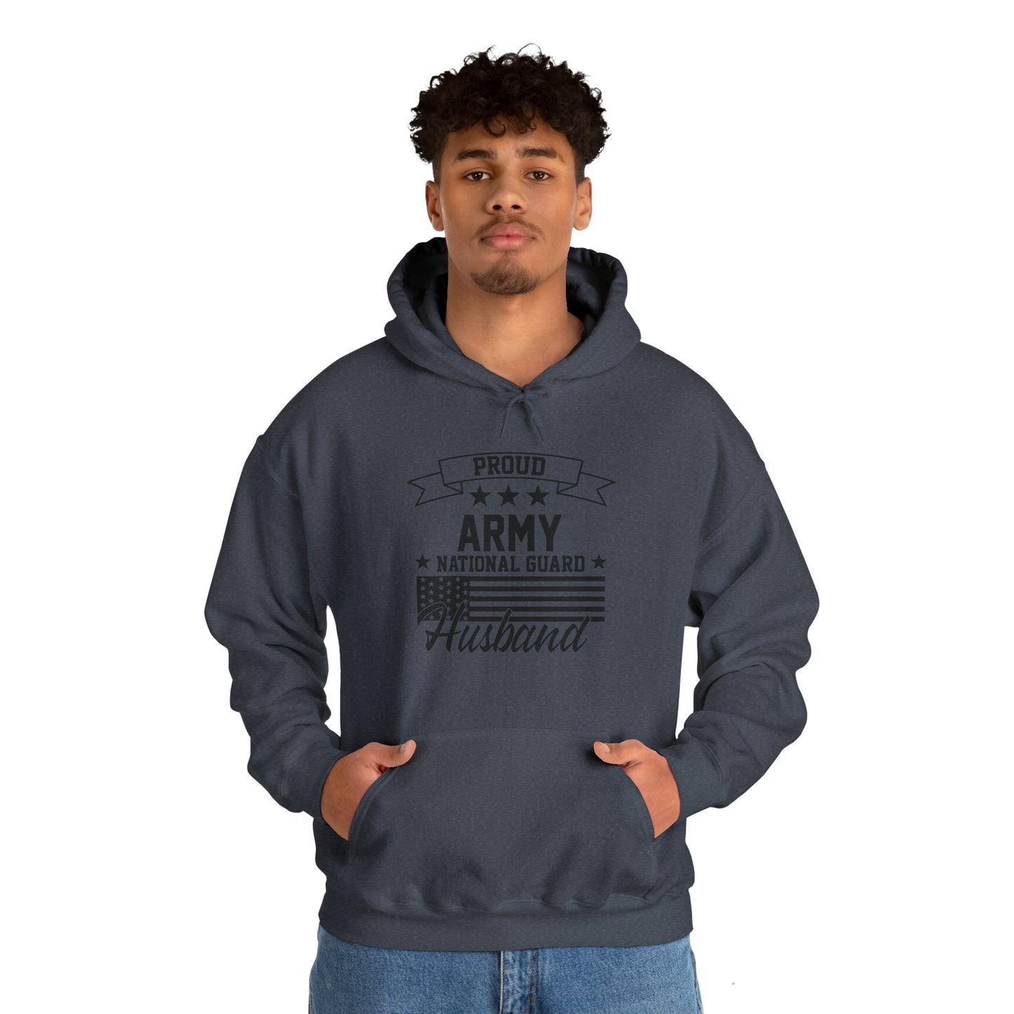Proud Army National Guard Husband Unisex Heavy Blend™ Hooded Sweatshirt