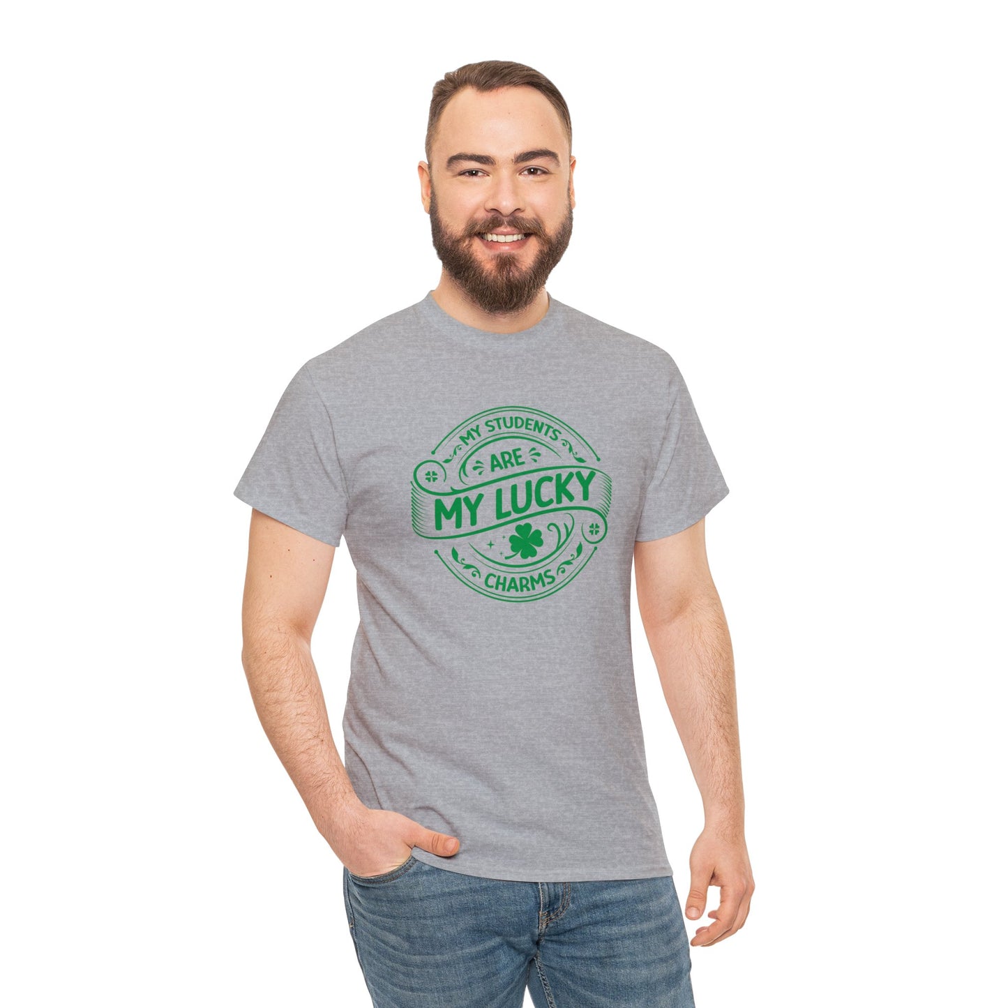 My Students Are My Lucky Charms St Patricks day shirt Unisex Heavy Cotton Tee