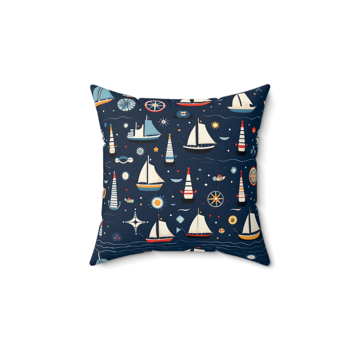Nautical Polyester Square Pillow