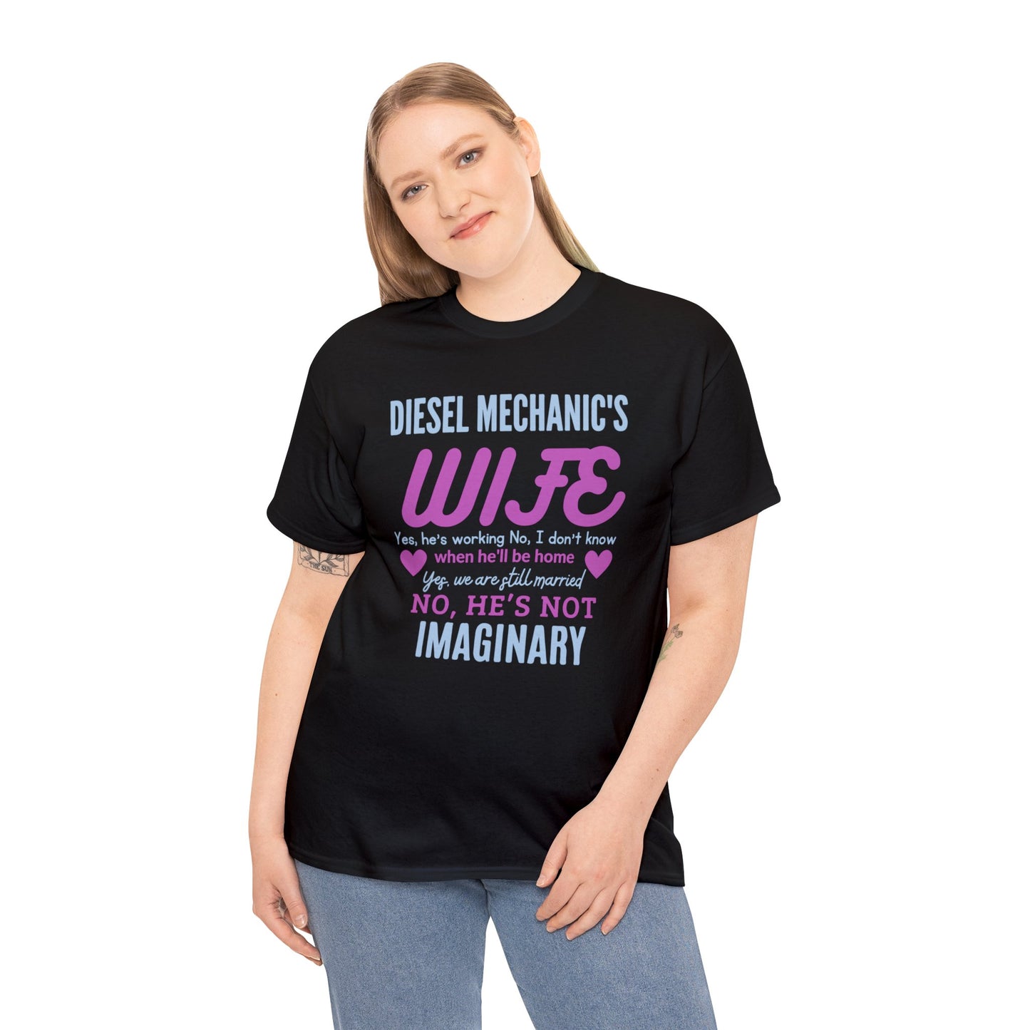 Diesel Mechanics Wife Unisex Heavy Cotton Tee