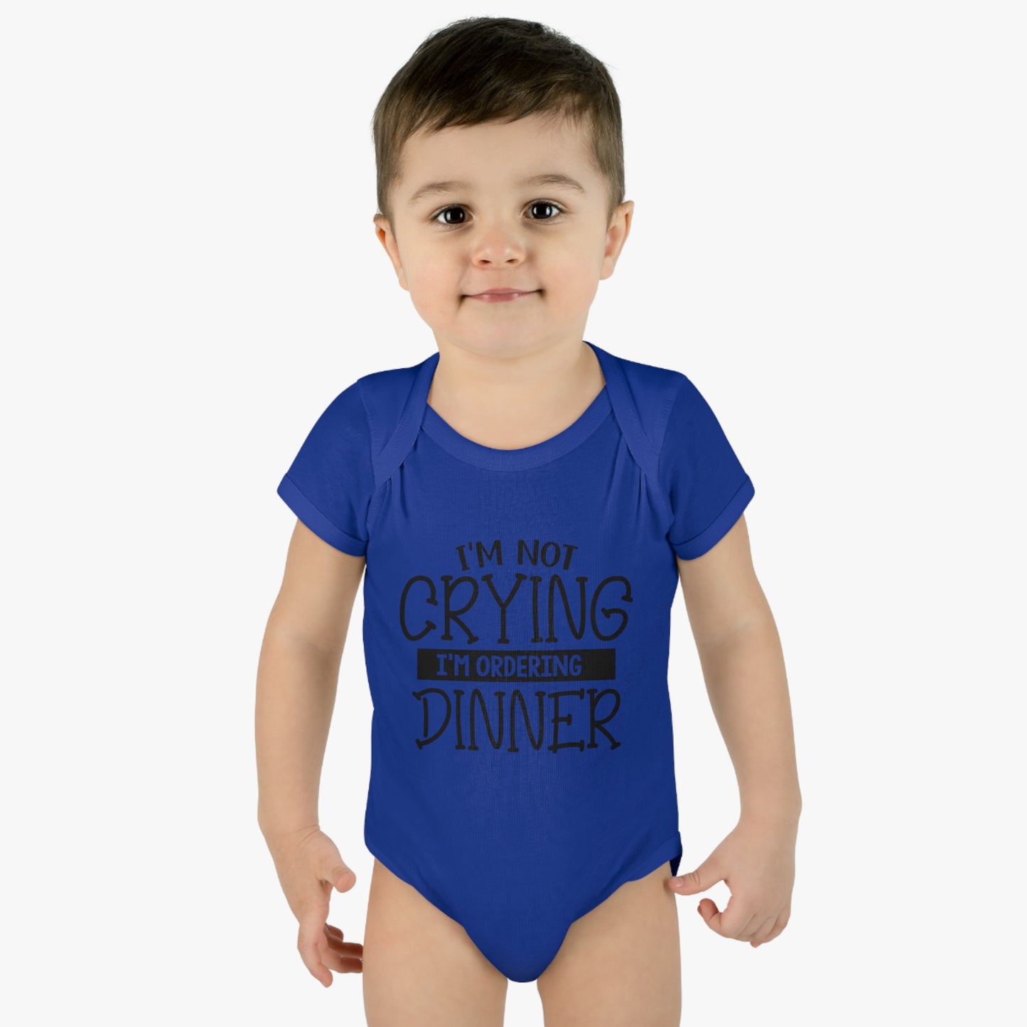 Im Not Crying Im Ordering Dinner Infant Baby Rib Bodysuit