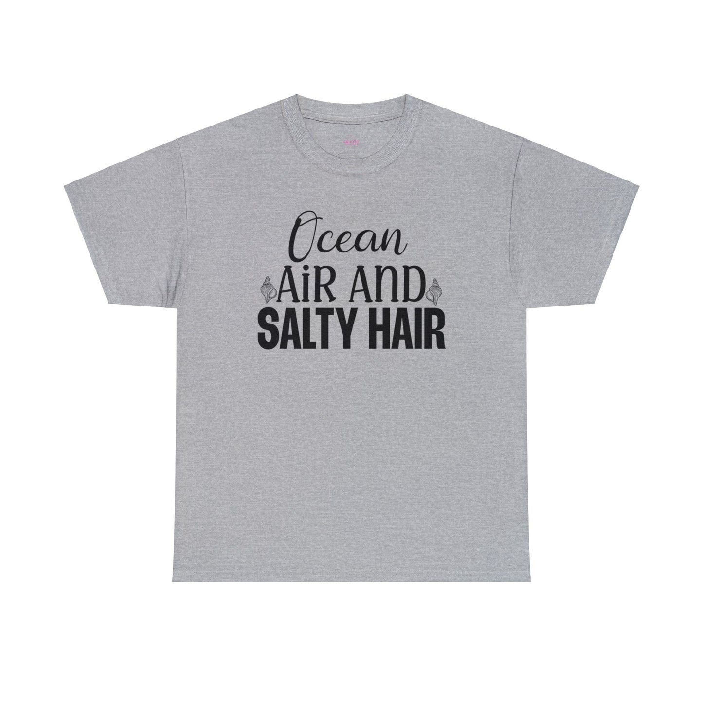 Ocean Air and Salty Hair Unisex Heavy Cotton Tee