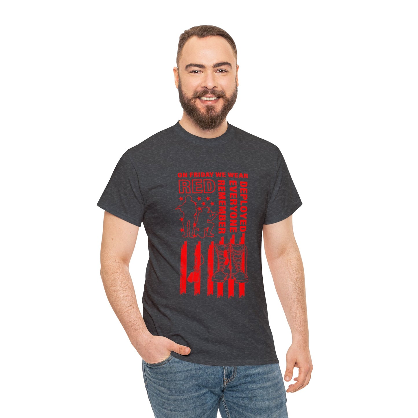 I Wear R.E.D. on Fridays Unisex Heavy Cotton Tee