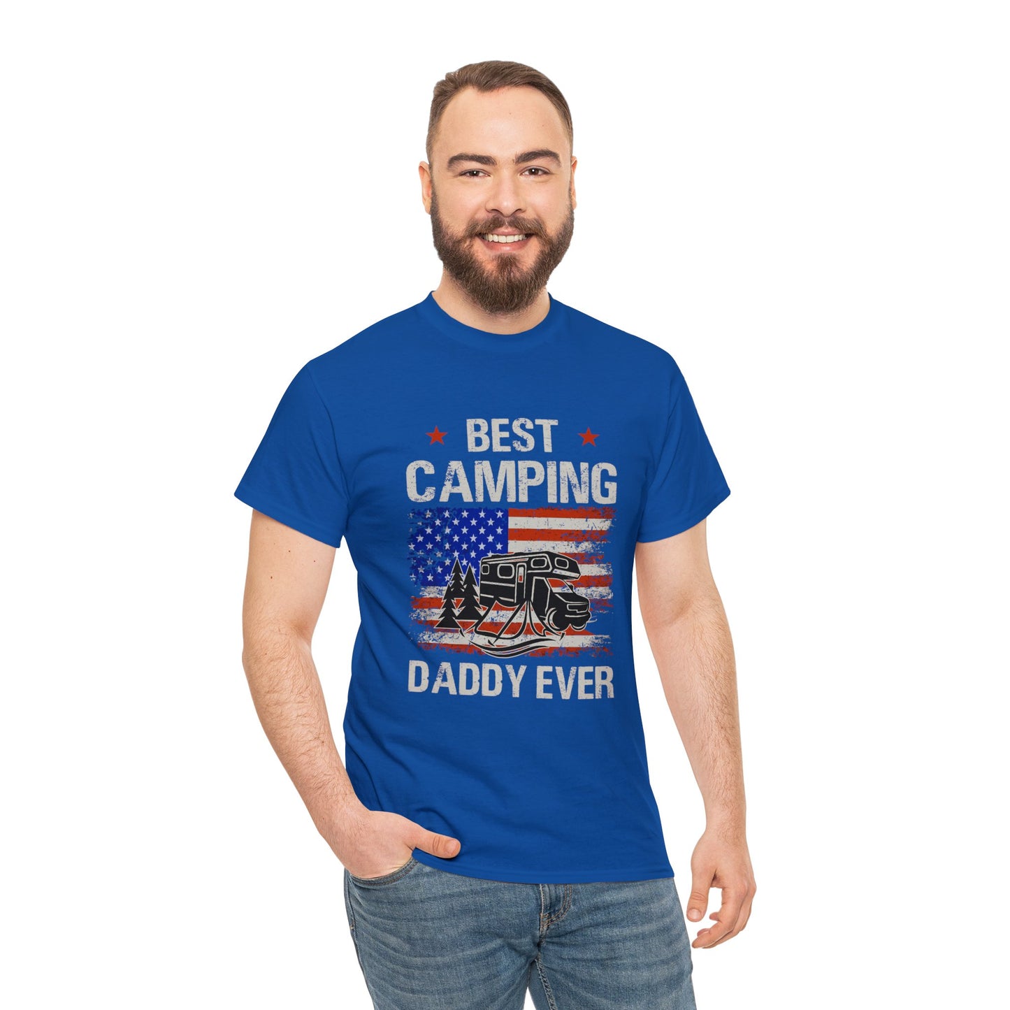 Best Camping Dad Ever Unisex Heavy Cotton Tee
