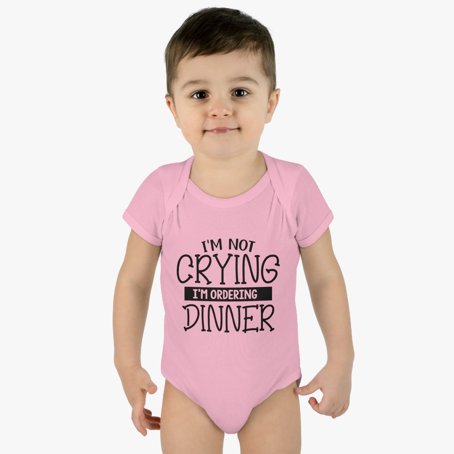 Im Not Crying Im Ordering Dinner Infant Baby Rib Bodysuit