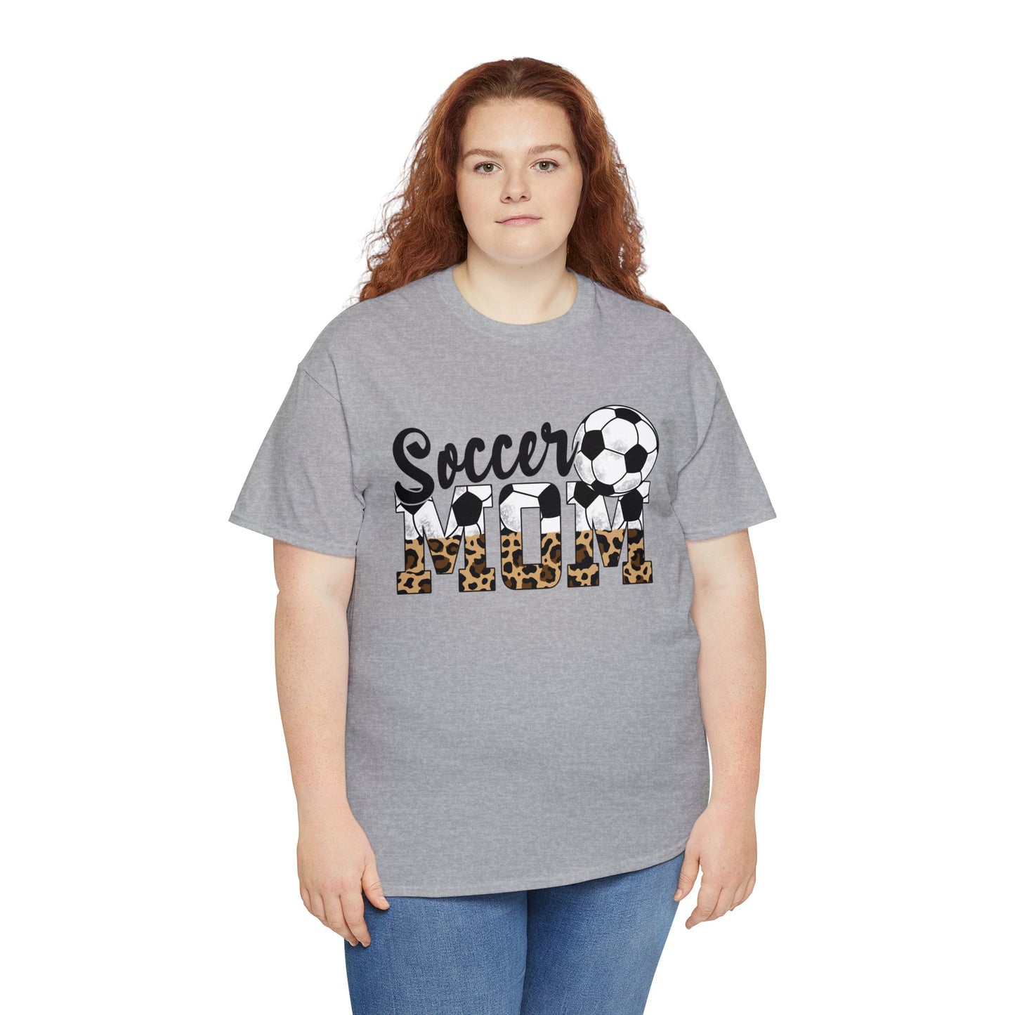 Soccer MOM Leopard print Unisex Heavy Cotton Tee
