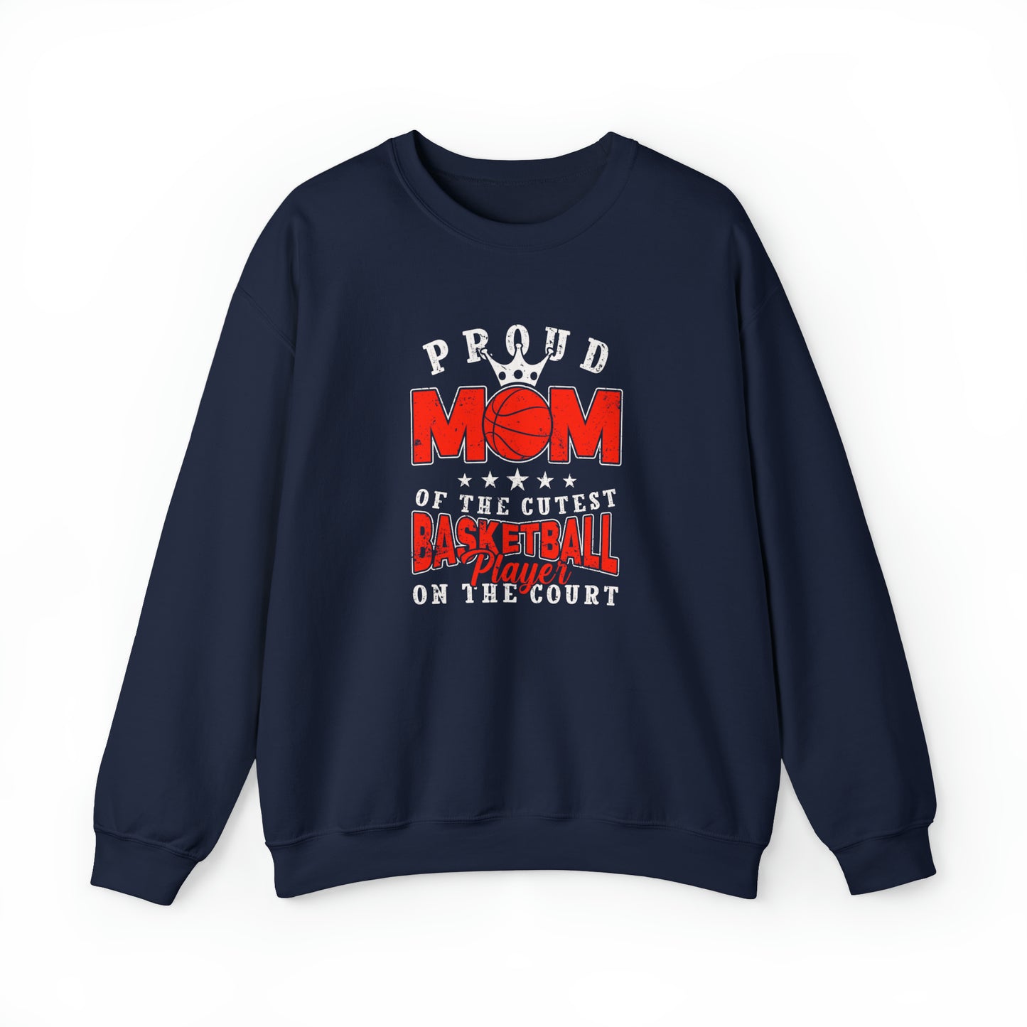 Proud Basketball MOM Unisex Heavy Blend™ Crewneck Sweatshirt