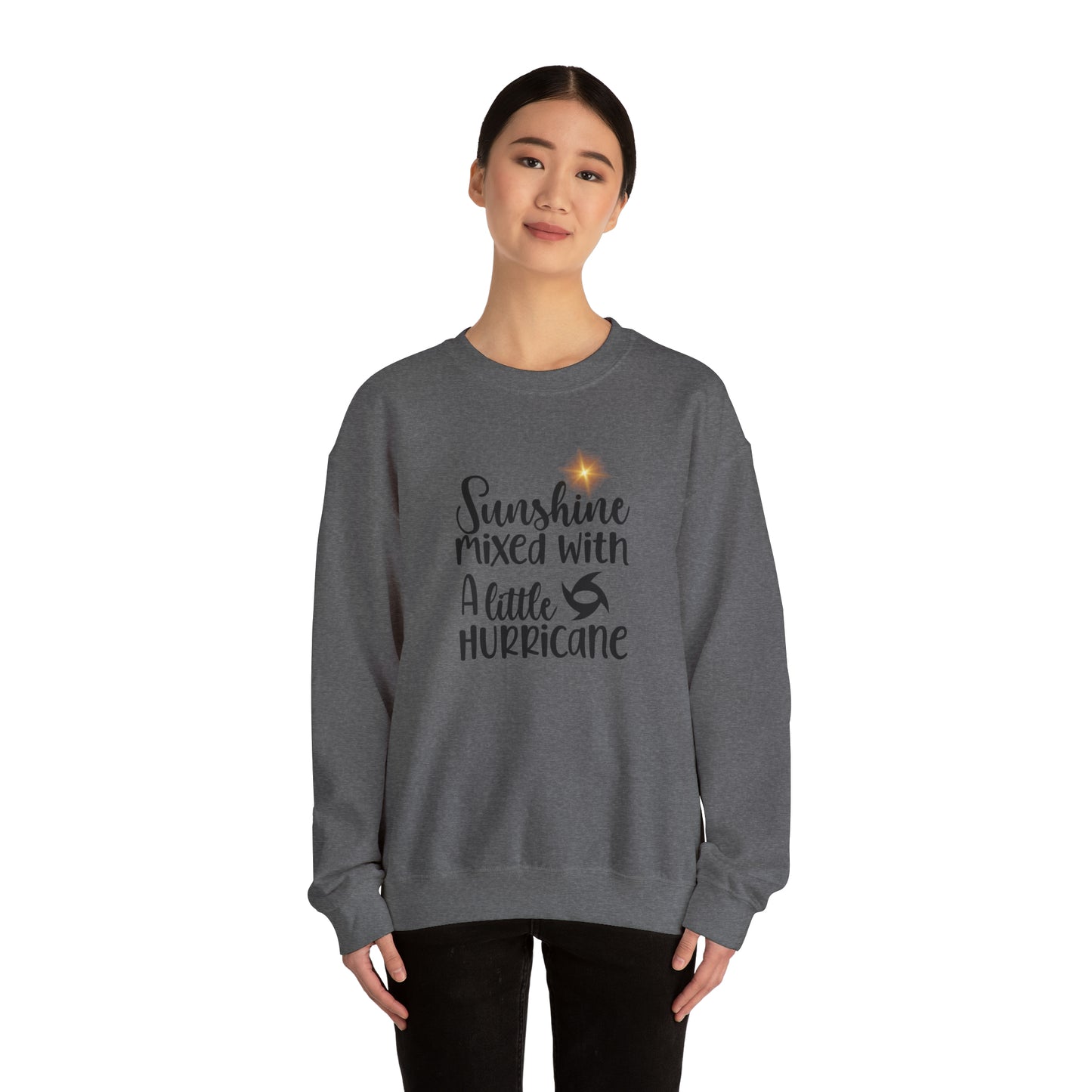 Sunshine Mixed with a Little Hurricane Unisex Heavy Blend™ Crewneck Sweatshirt