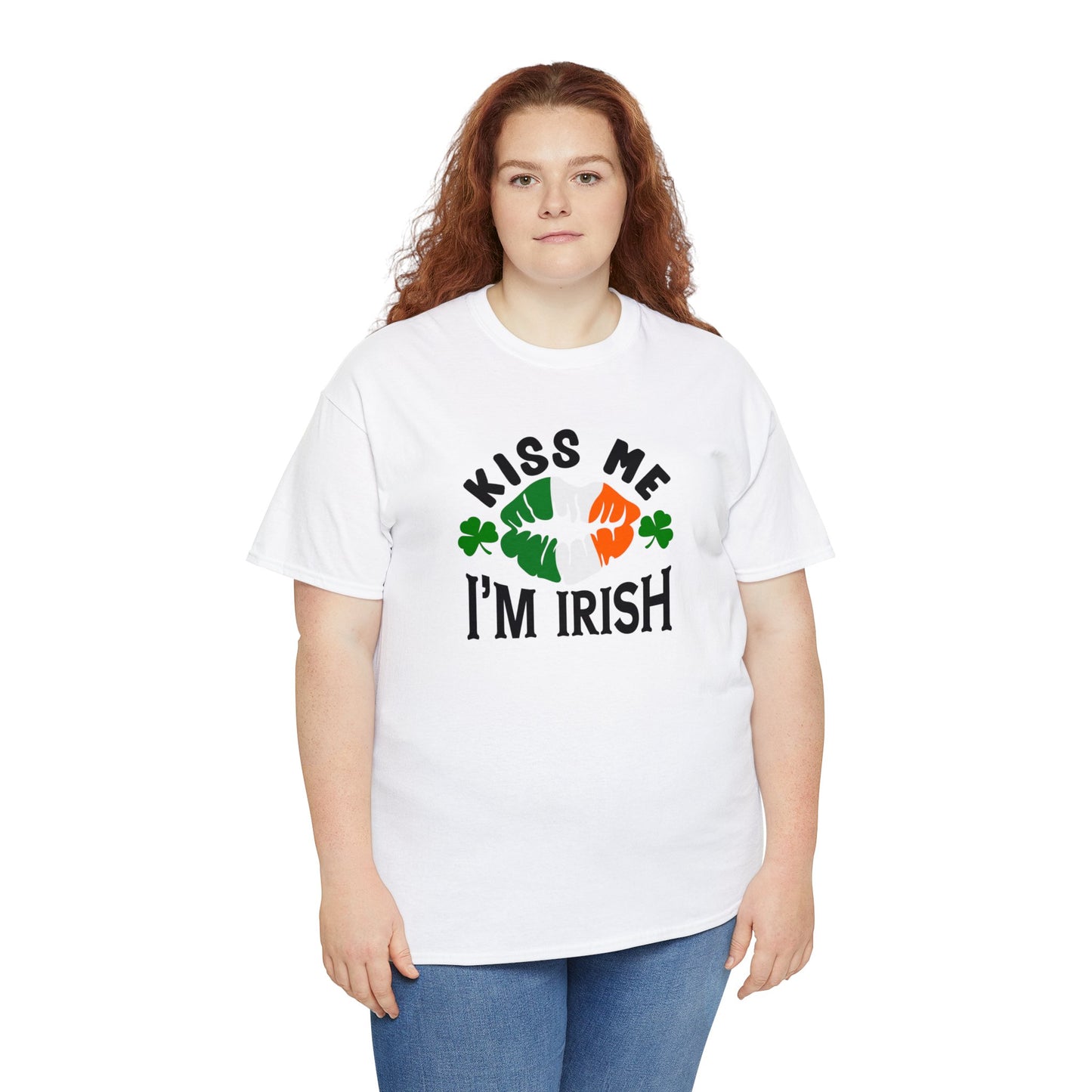 Kiss Me Im Irish St Patricks Day Unisex Heavy Cotton Tee