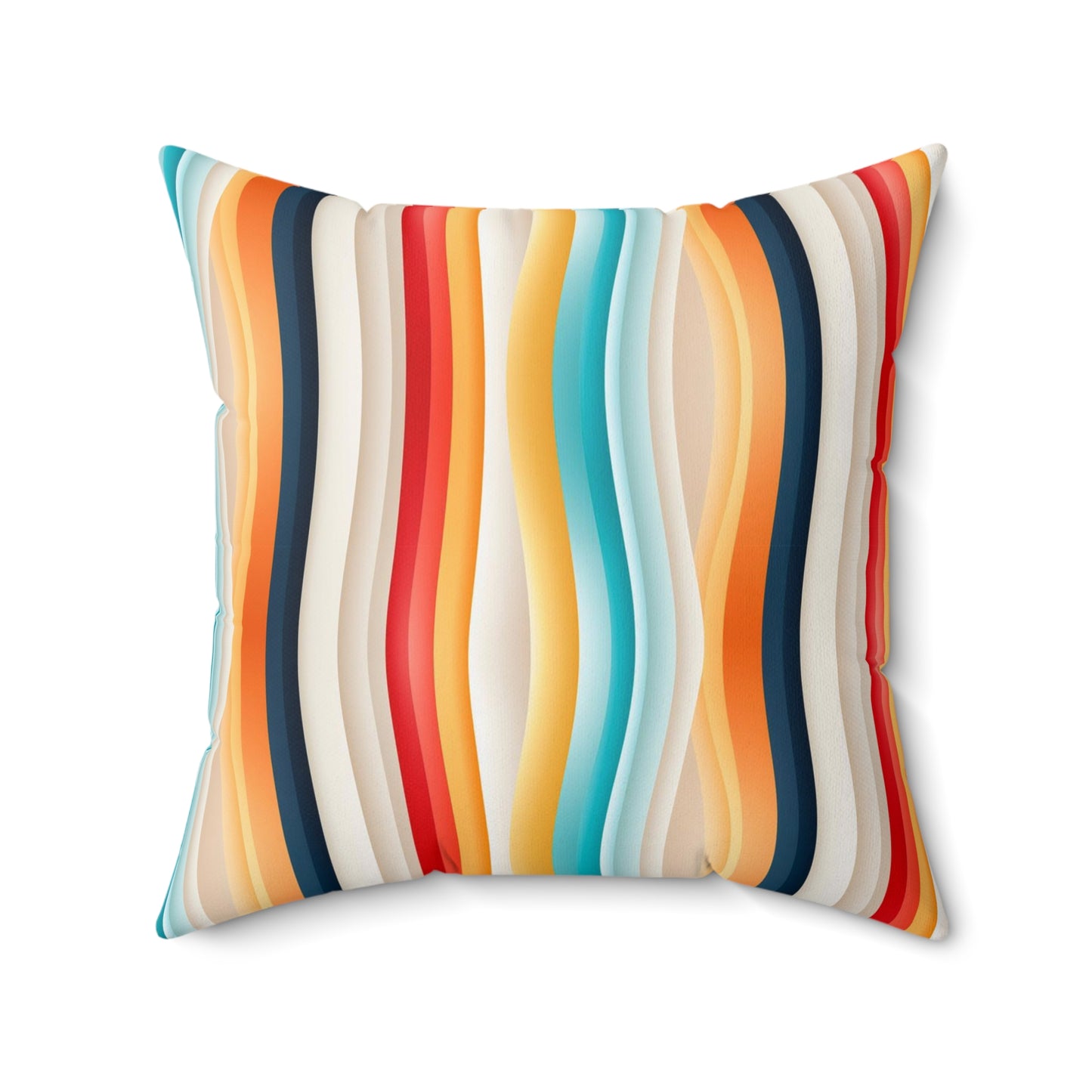 Color wave Fusion Spun Polyester Square Pillow