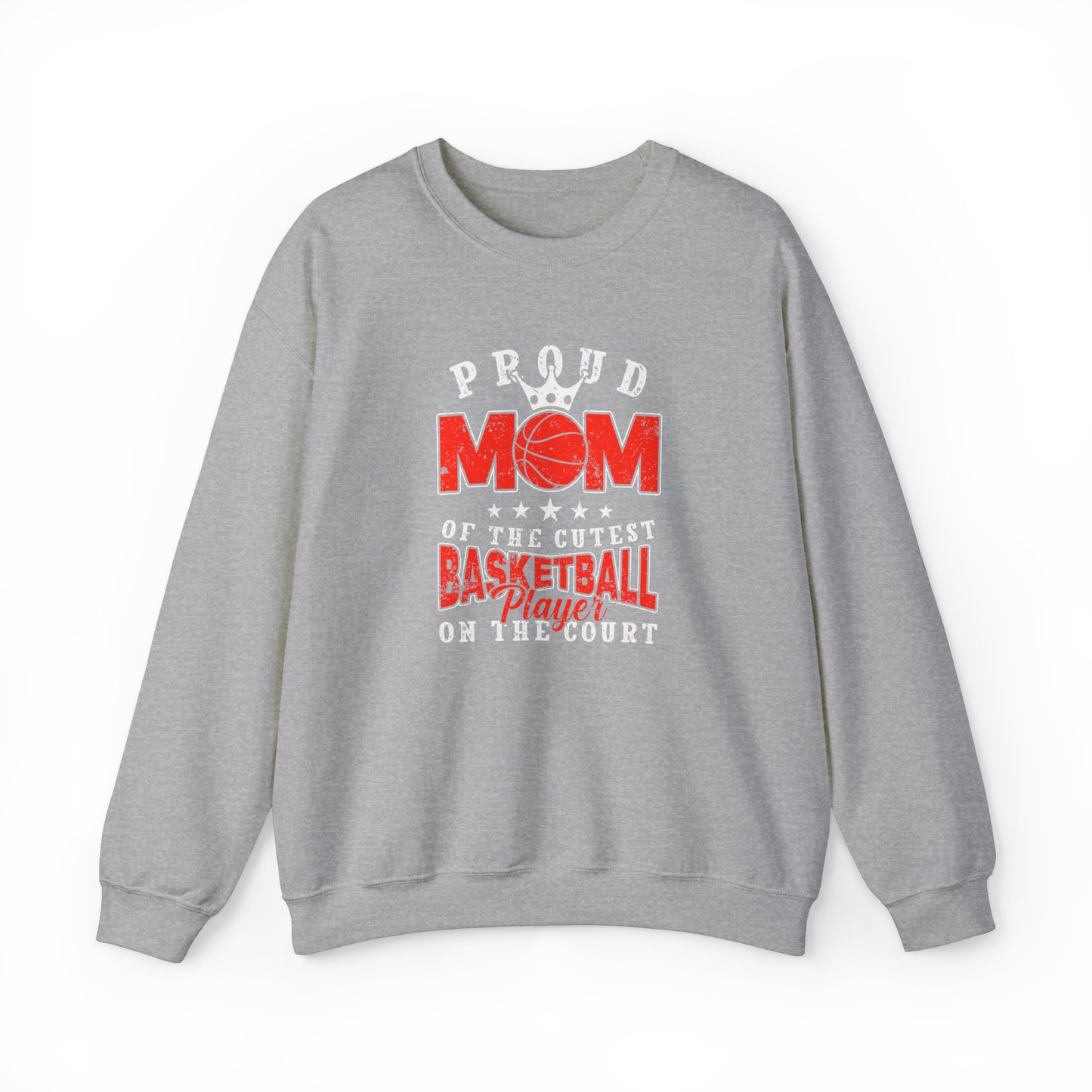 Proud Basketball MOM Unisex Heavy Blend™ Crewneck Sweatshirt