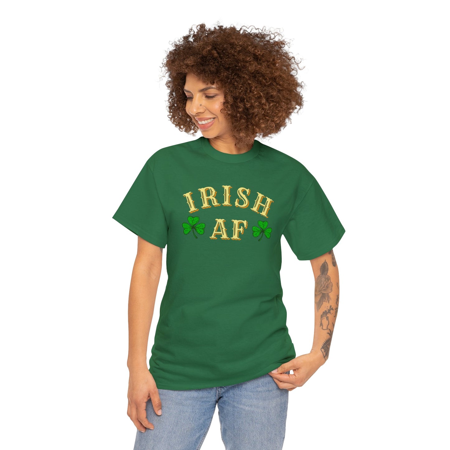 Irish AF St Patricks Day Unisex Heavy Cotton Tee