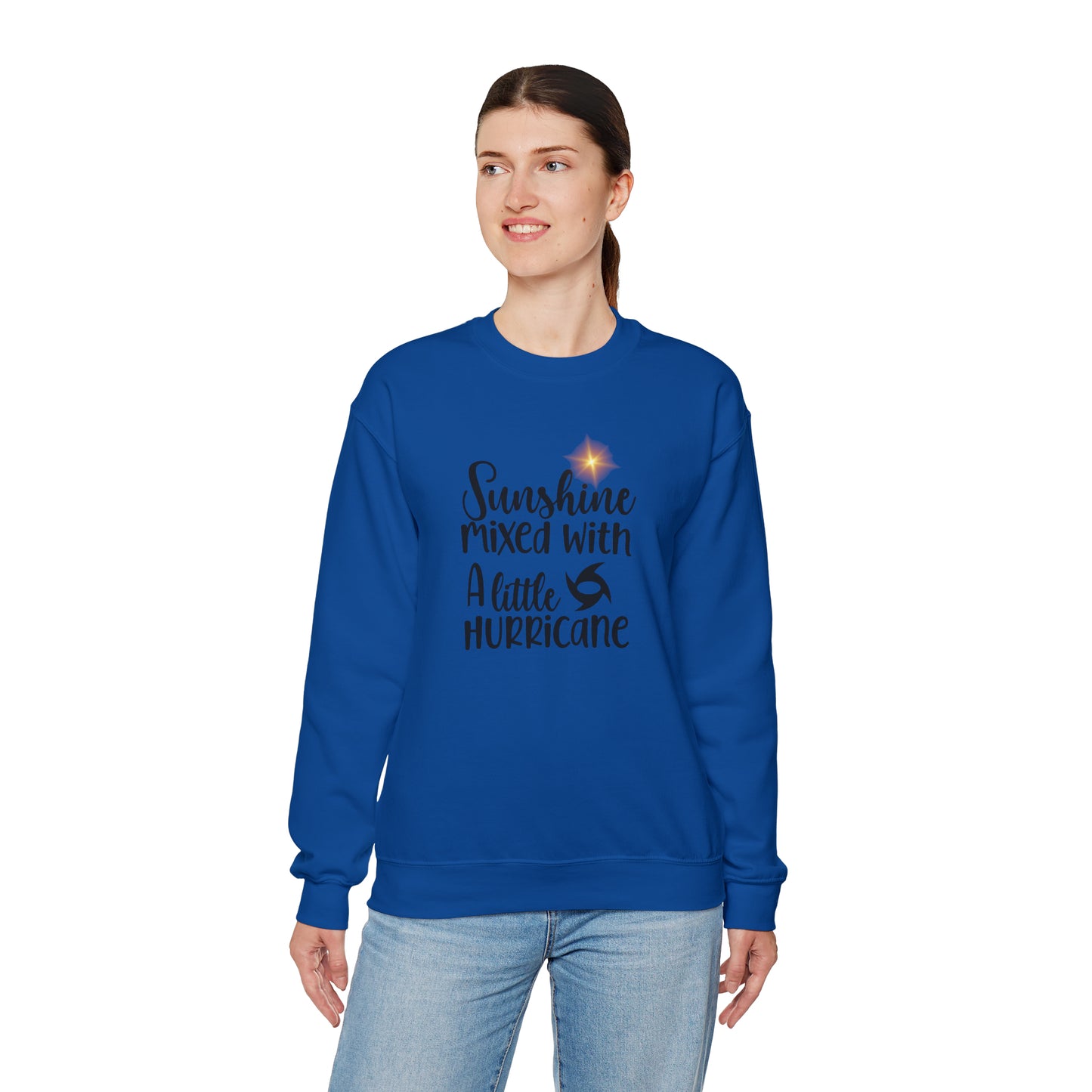 Sunshine Mixed with a Little Hurricane Unisex Heavy Blend™ Crewneck Sweatshirt