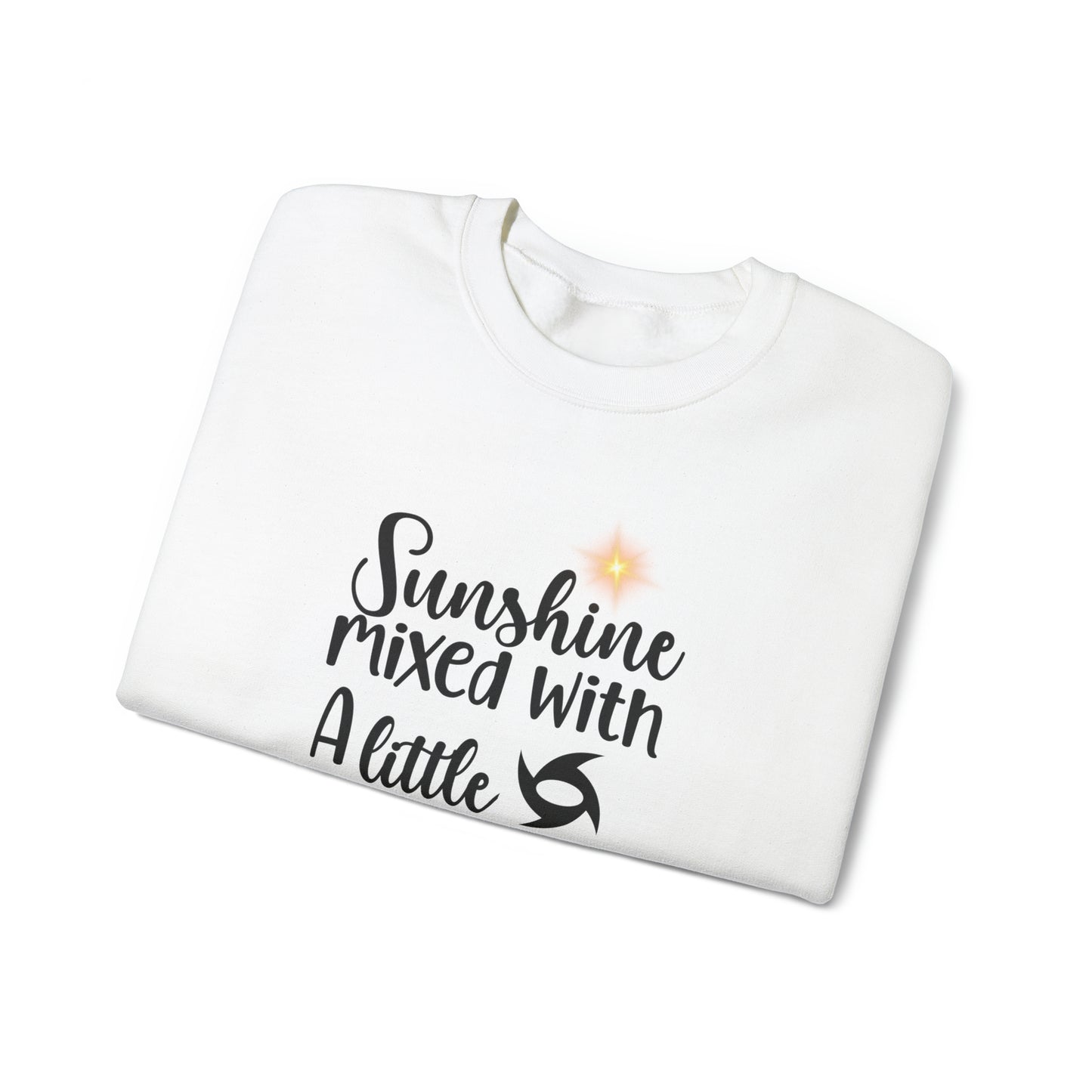 Sunshine Mixed with a Little Hurricane Unisex Heavy Blend™ Crewneck Sweatshirt