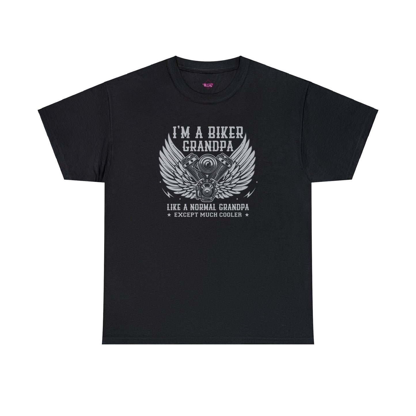 Im a Biker Grandpa LIke a Normal Grandpa Except Much Cooler Unisex Heavy Cotton Tee