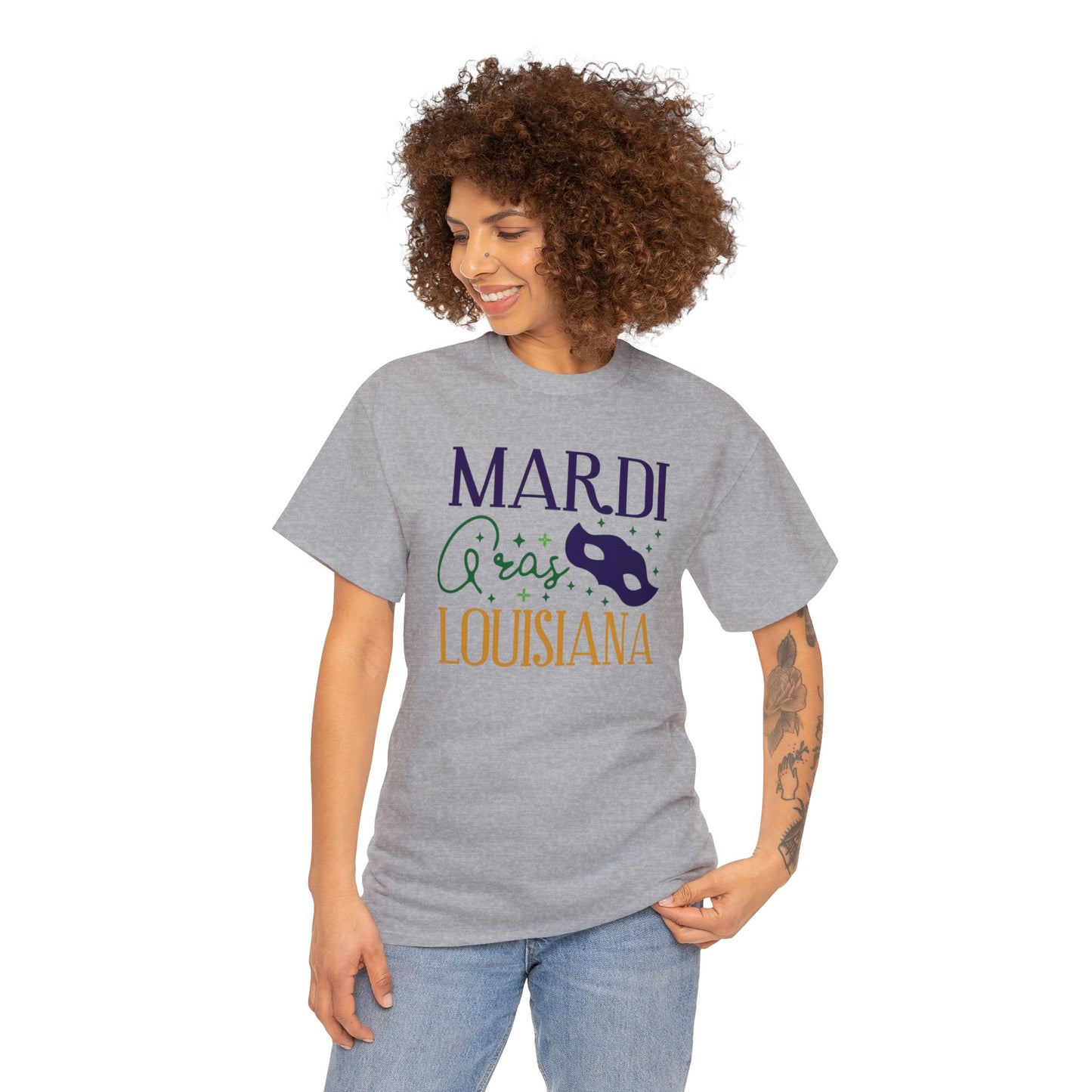 Mardi Gras Louisiana Unisex Heavy Cotton Tee