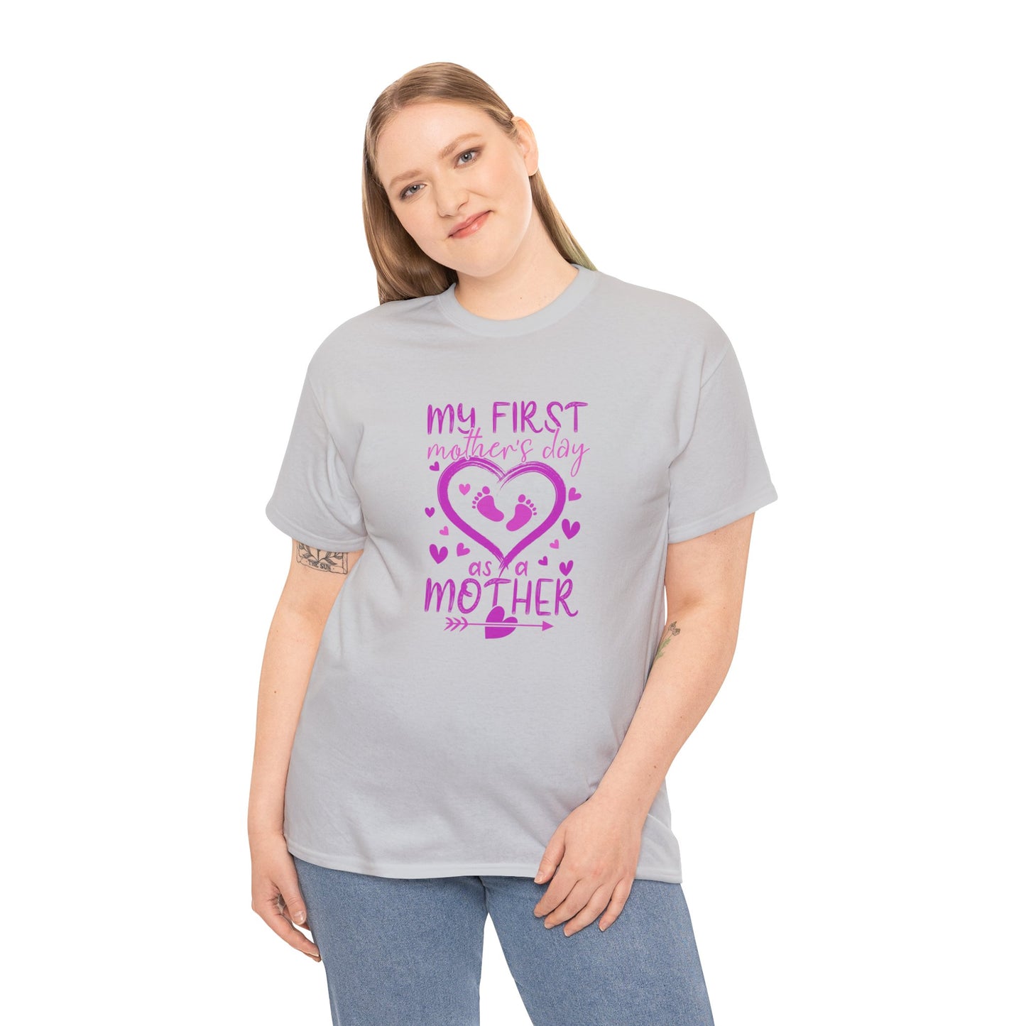 My 1st Mothers Day as a Mom Pink Unisex Heavy Cotton Tee
