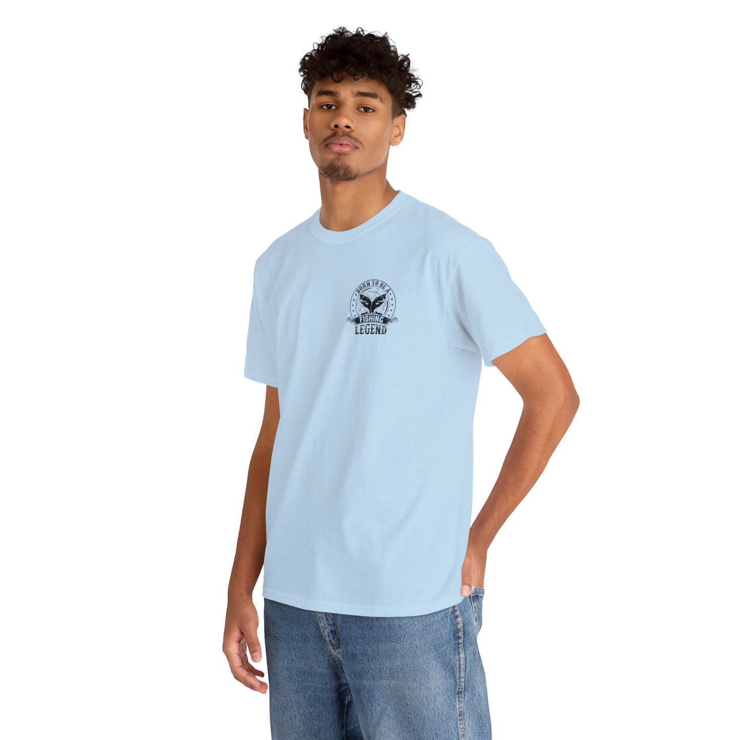 Born To Be A Fishing Legend Unisex Heavy Cotton Tee