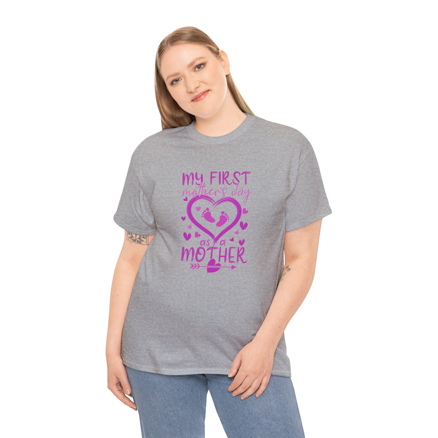 My 1st Mothers Day as a Mom Pink Unisex Heavy Cotton Tee