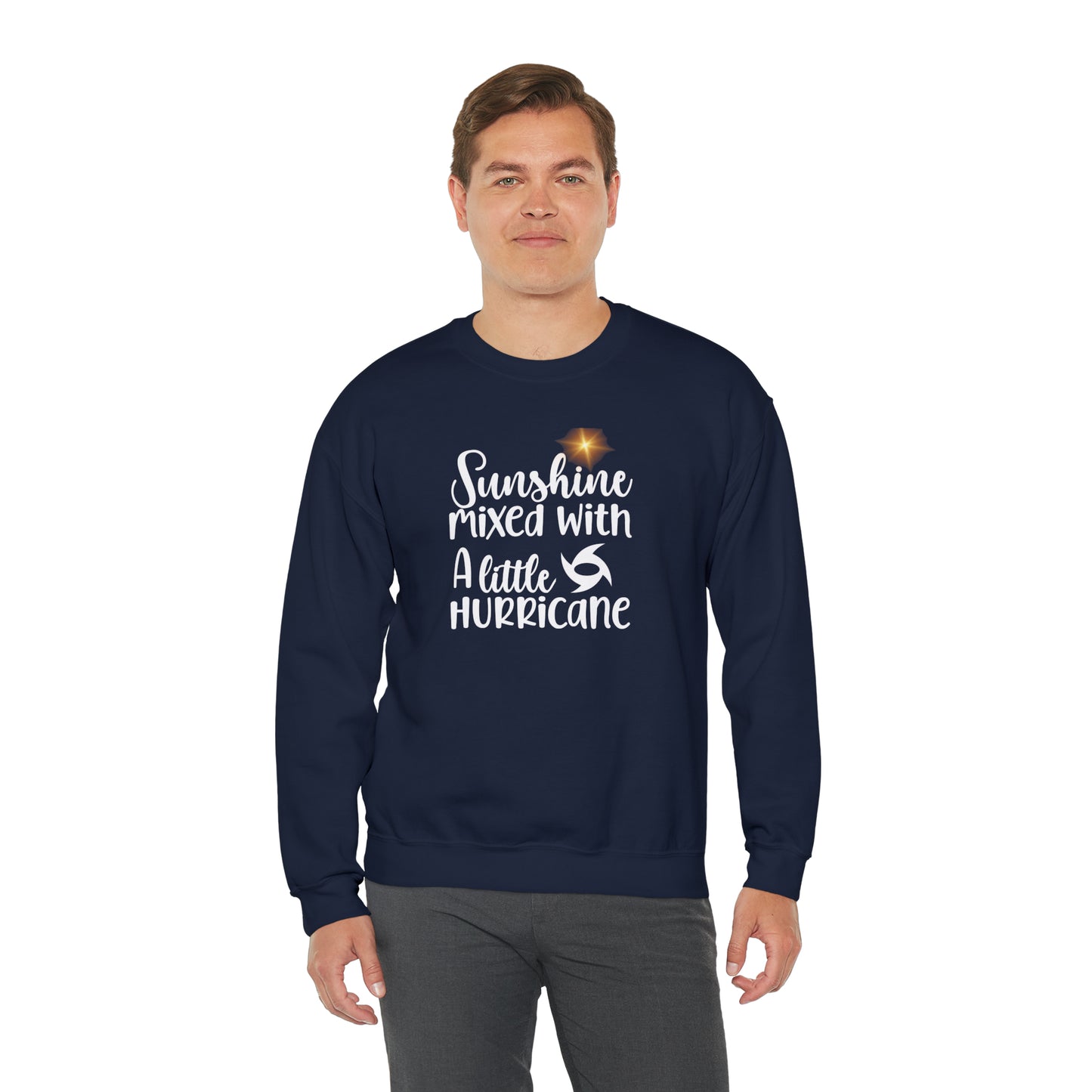 Sunshine Mixed with a Little Hurricane Unisex Heavy Blend™ Crewneck Sweatshirt