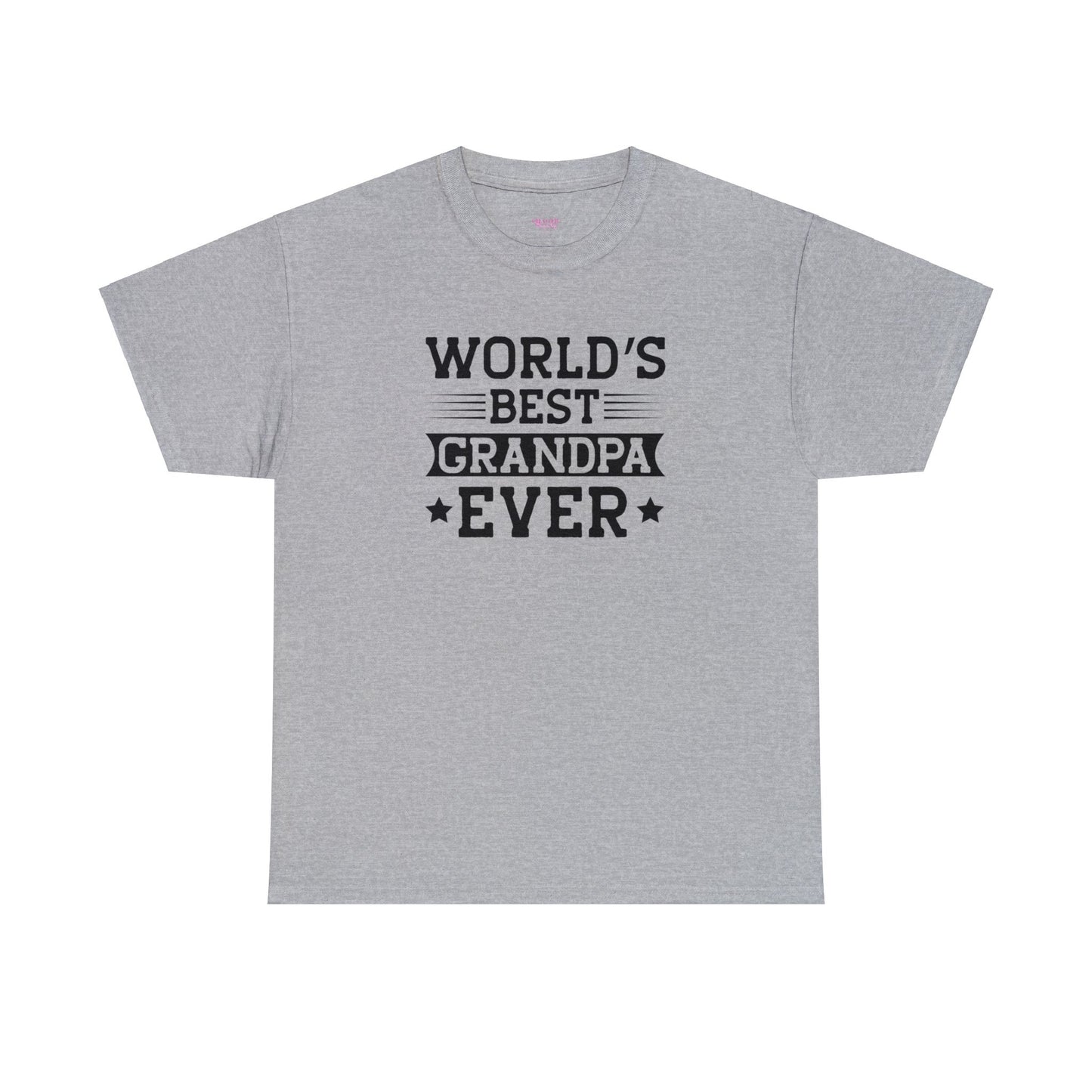 World's Best Grandpa Ever Unisex Heavy Cotton Tee