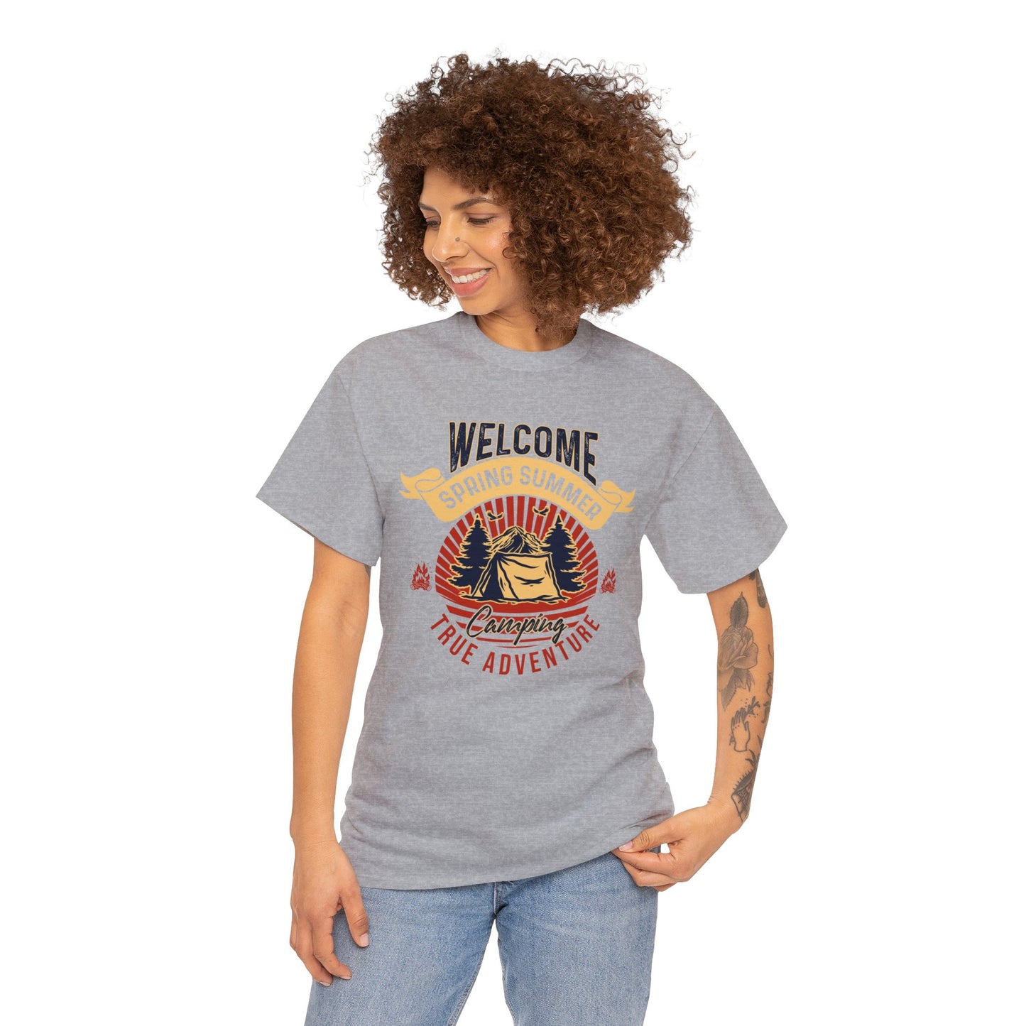 Welcome Spring Summer Adventures Unisex Heavy Cotton Tee