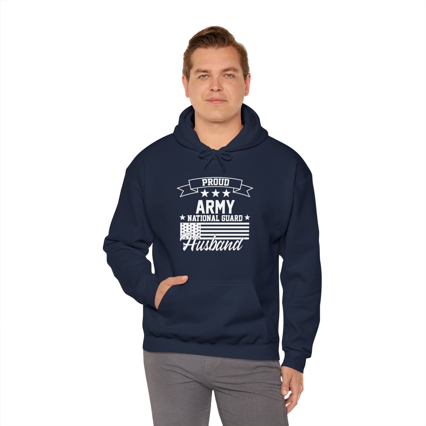 Proud Army National Guard Husband Unisex Heavy Blend™ Hooded Sweatshirt