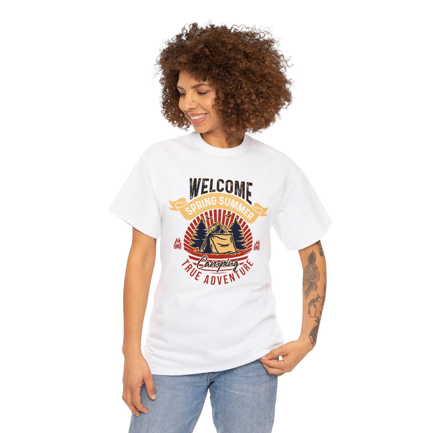 Welcome Spring Summer Adventures Unisex Heavy Cotton Tee
