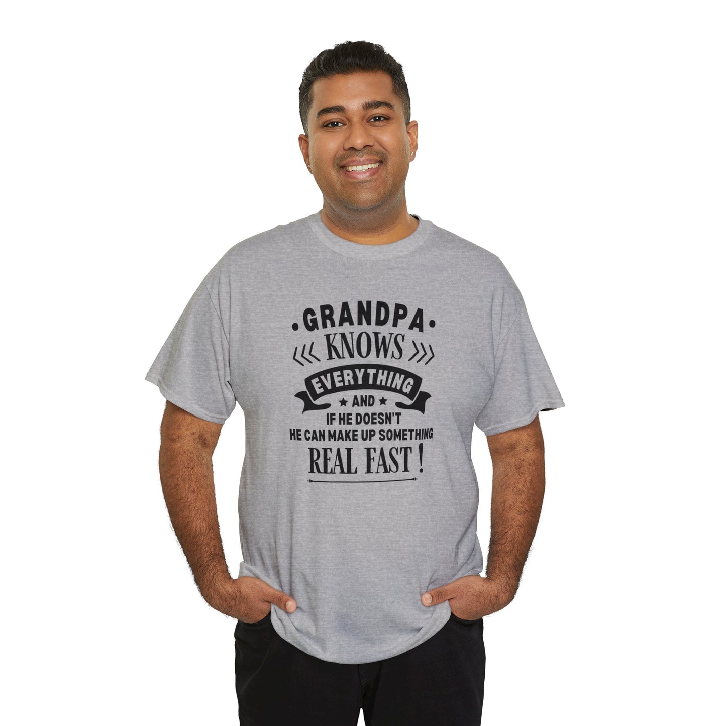 Grandpa Knows Everything Unisex Heavy Cotton Tee