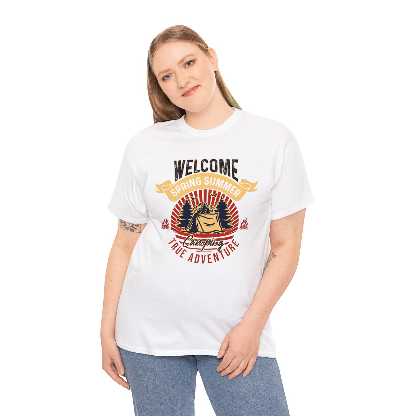 Welcome Spring Summer Adventures Unisex Heavy Cotton Tee