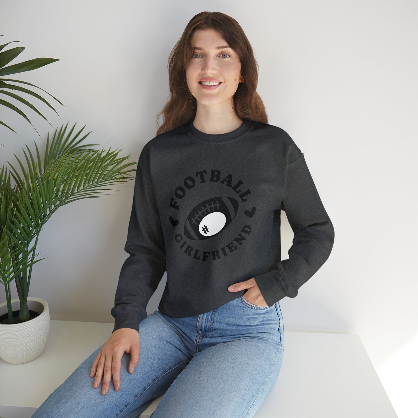 Football Girlfriend Unisex Heavy Blend™ Crewneck Sweatshirt