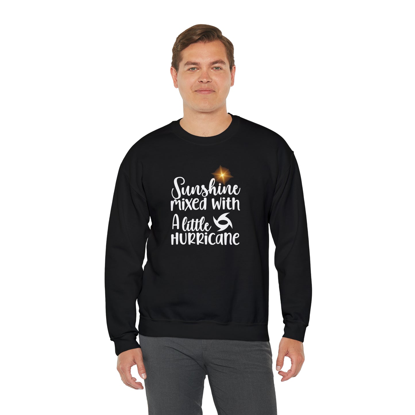 Sunshine Mixed with a Little Hurricane Unisex Heavy Blend™ Crewneck Sweatshirt