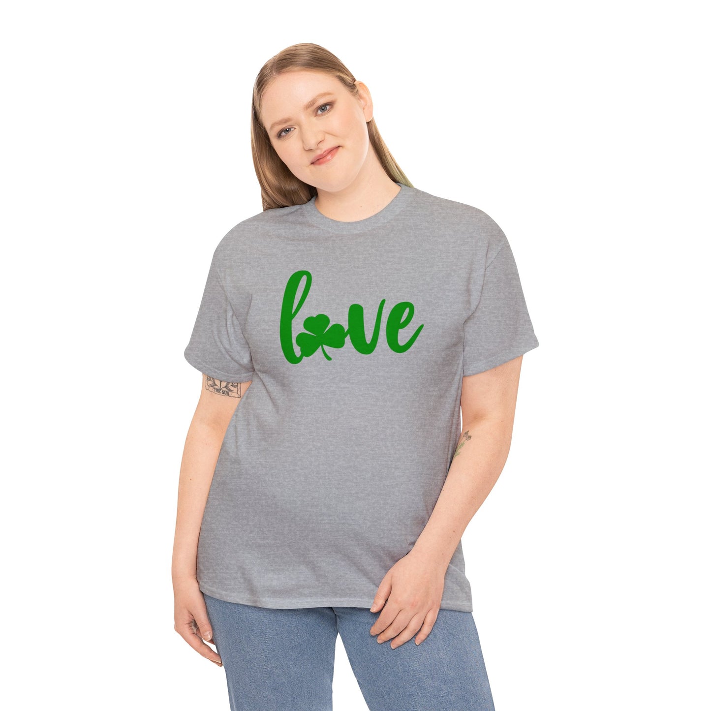 St. Patricks Day LOVE Unisex Heavy Cotton Tee