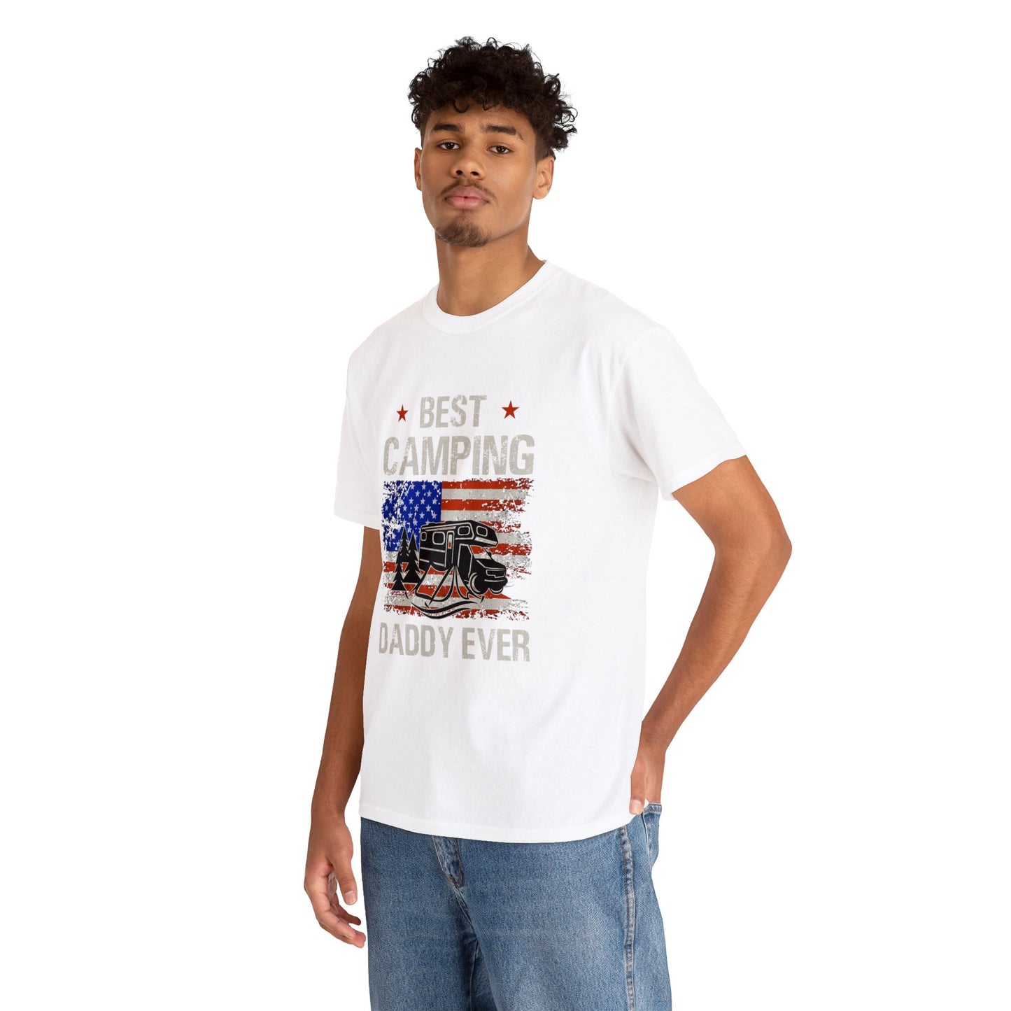 Best Camping Dad Ever Unisex Heavy Cotton Tee