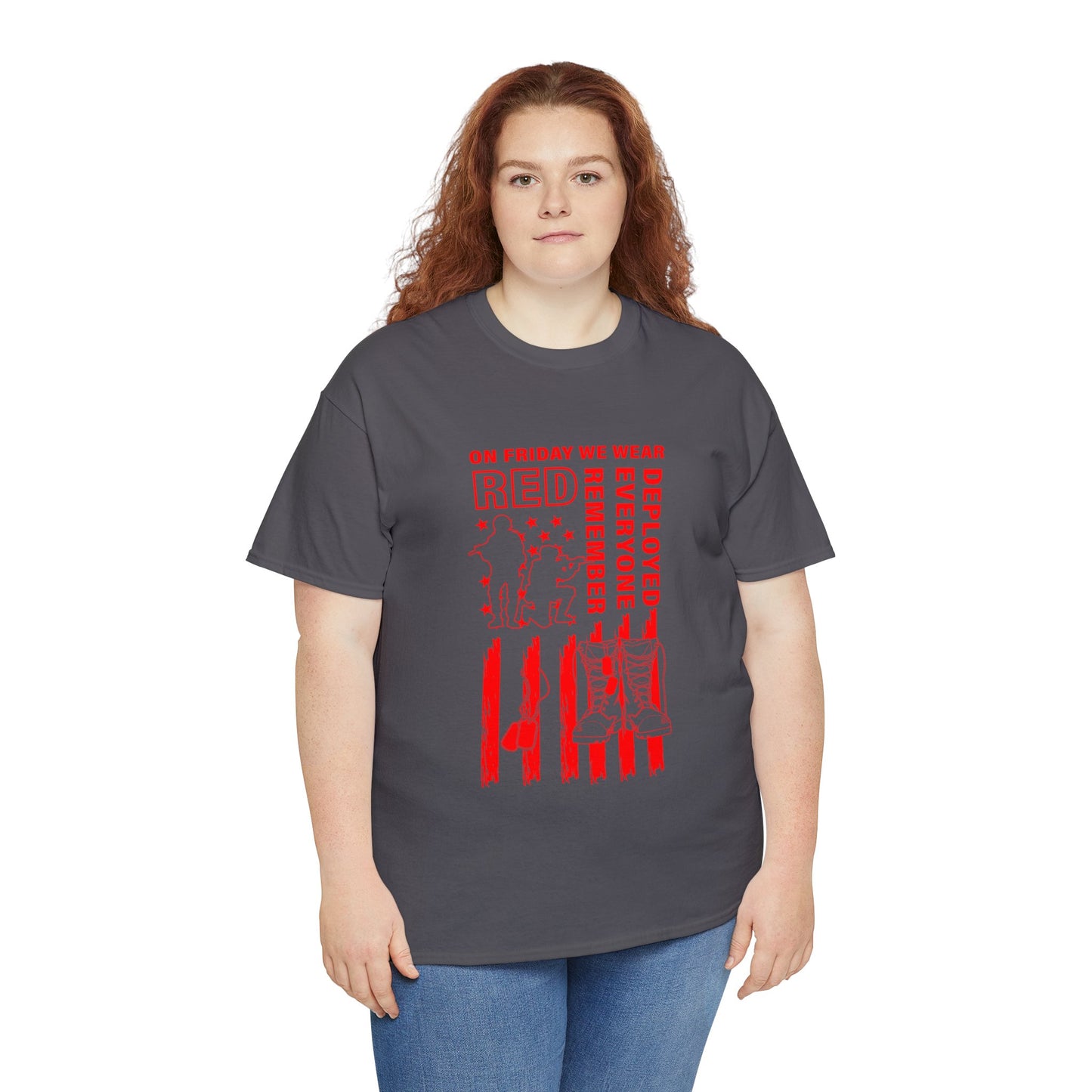 I Wear R.E.D. on Fridays Unisex Heavy Cotton Tee