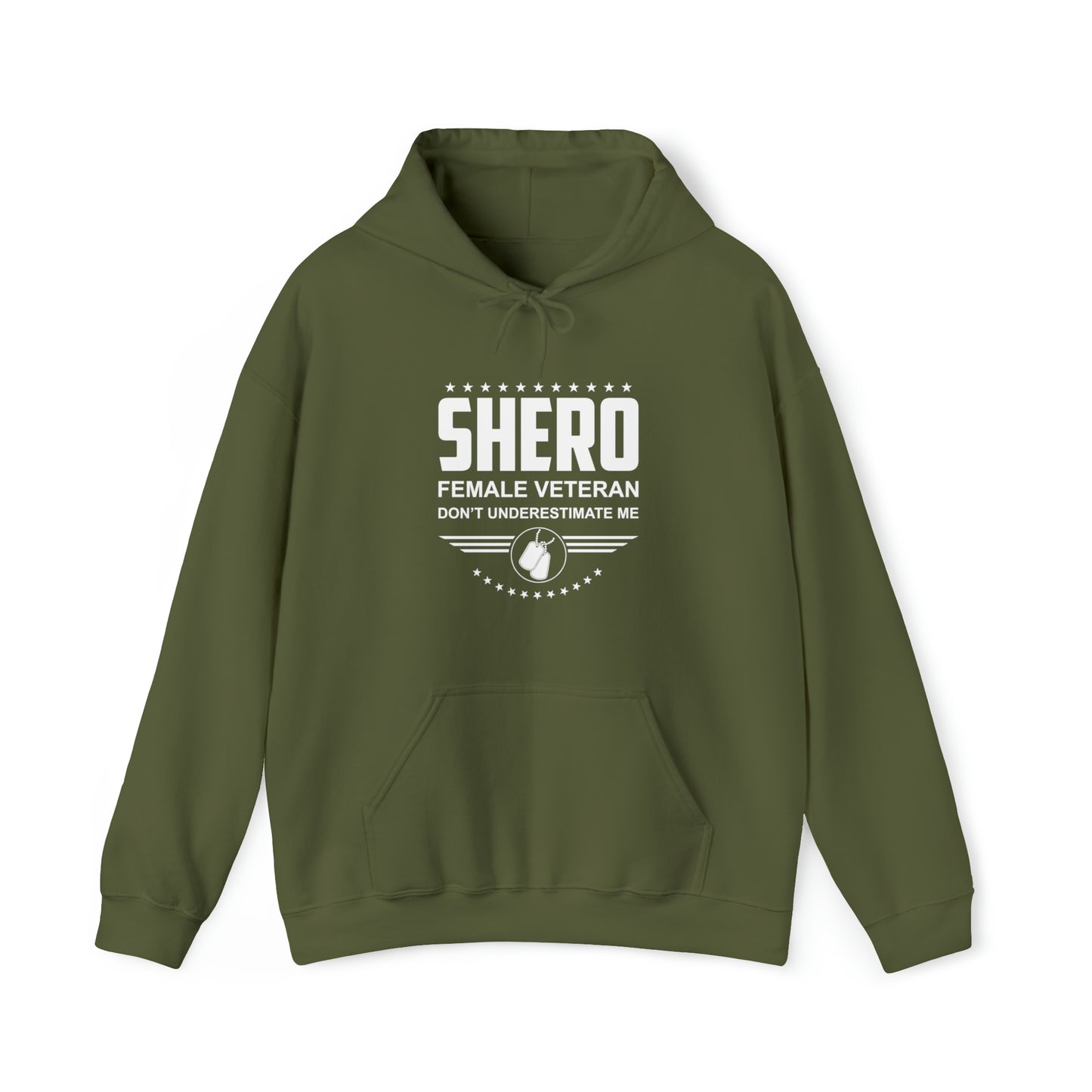 SHERO Female Veteran Unisex Heavy Blend™ Hooded Sweatshirt