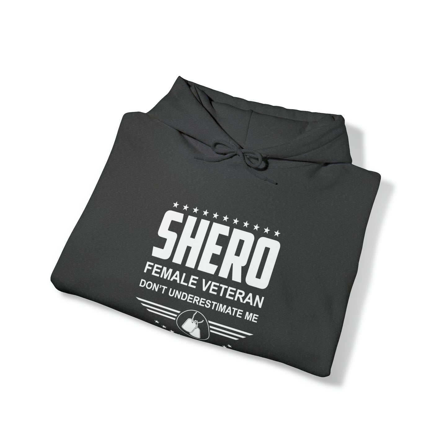 SHERO Female Veteran Unisex Heavy Blend™ Hooded Sweatshirt