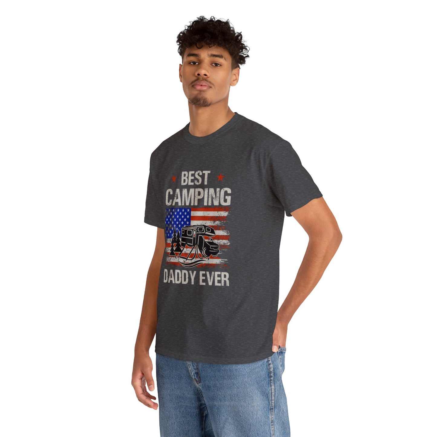 Best Camping Dad Ever Unisex Heavy Cotton Tee