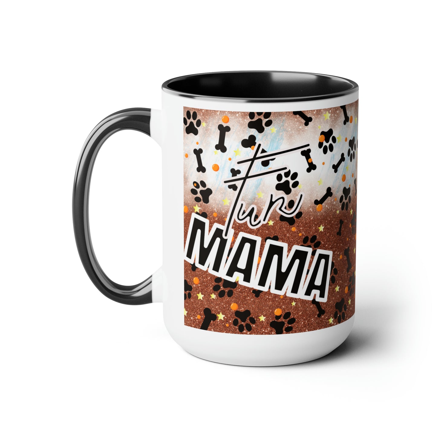 Fur Mama Two-Tone Coffee Mugs, 15oz