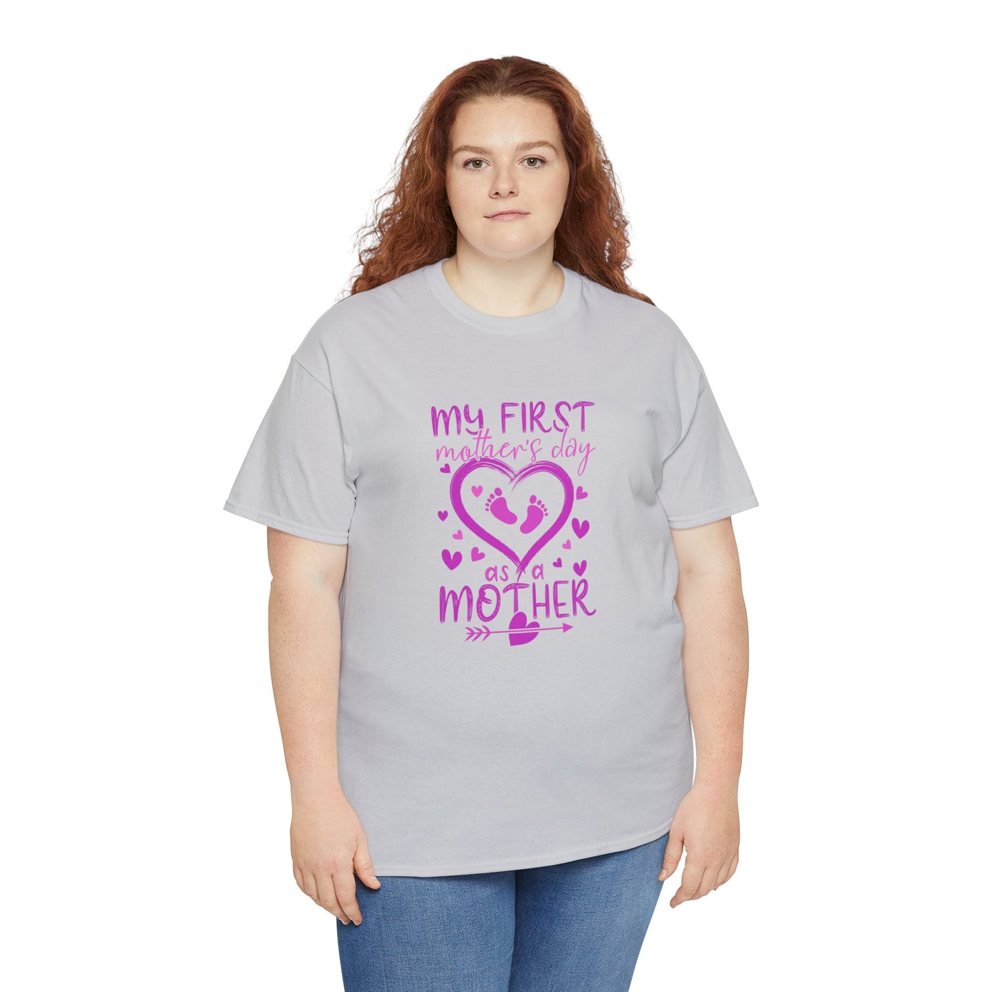 My 1st Mothers Day as a Mom Pink Unisex Heavy Cotton Tee