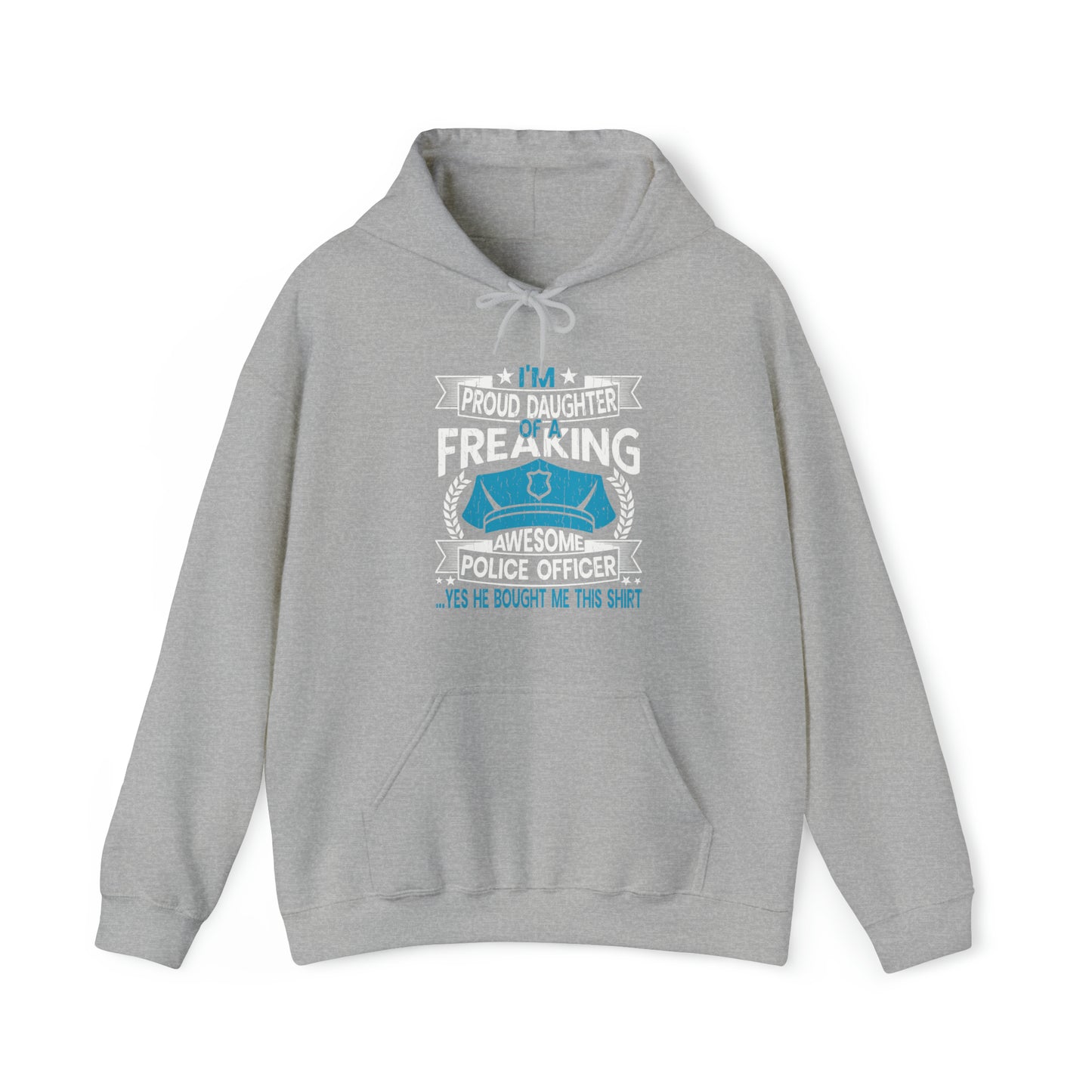 Proud Daughter of Freakin Awesome Police Officer Unisex Heavy Blend™ Hooded Sweatshirt