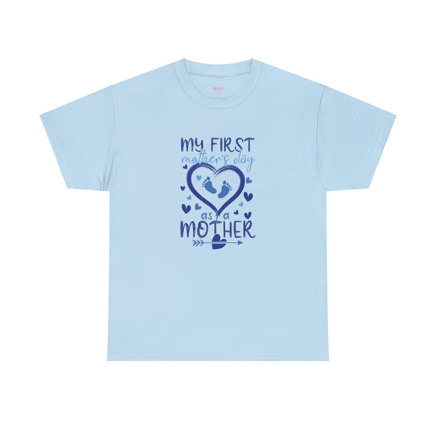 My 1st Mothers Day as a Mom Blue Unisex Heavy Cotton Tee