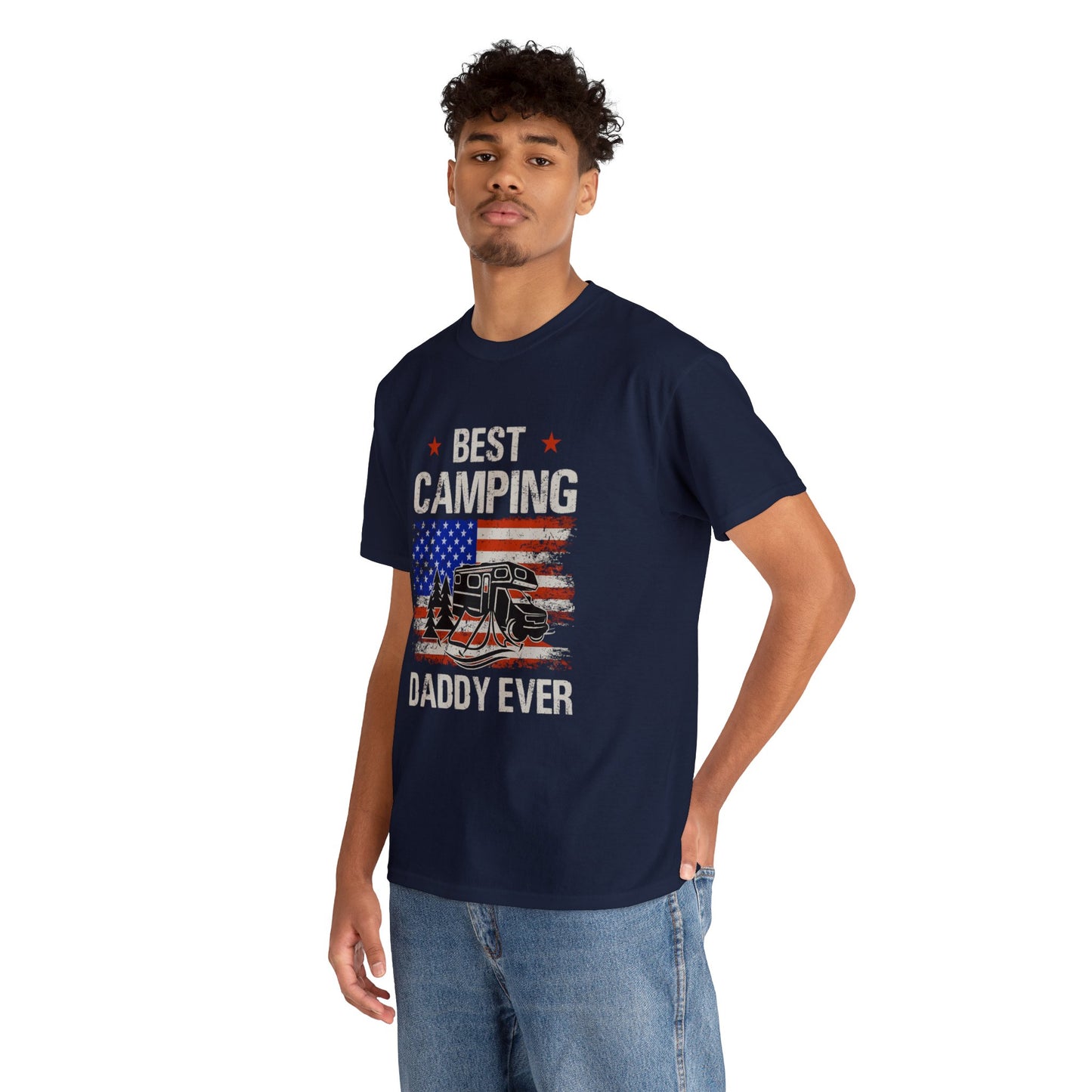 Best Camping Dad Ever Unisex Heavy Cotton Tee