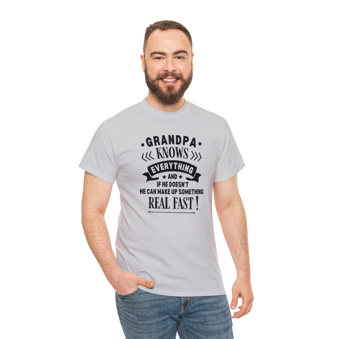 Grandpa Knows Everything Unisex Heavy Cotton Tee