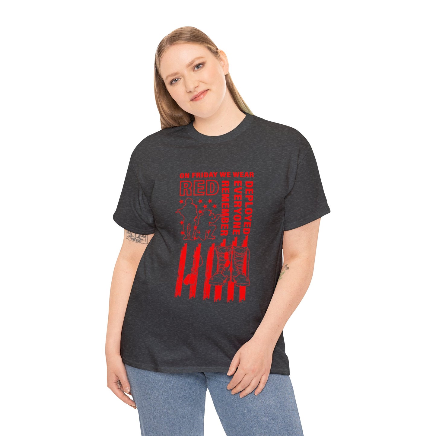I Wear R.E.D. on Fridays Unisex Heavy Cotton Tee
